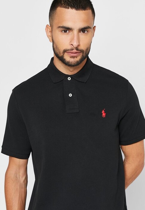 Black Men’s Ralph Lauren Essential Polo Shirts Black Men’s Ralph Lauren Essential Polo Shirts