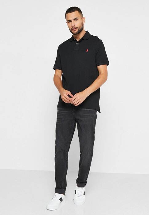 Black Men’s Ralph Lauren Essential Polo Shirts Black Men’s Ralph Lauren Essential Polo Shirts