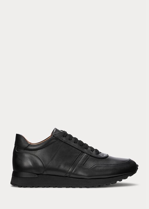 Black Men’s Ralph Lauren Ethan Calfskin Sneakers Black Men’s Ralph Lauren Ethan Calfskin Sneakers