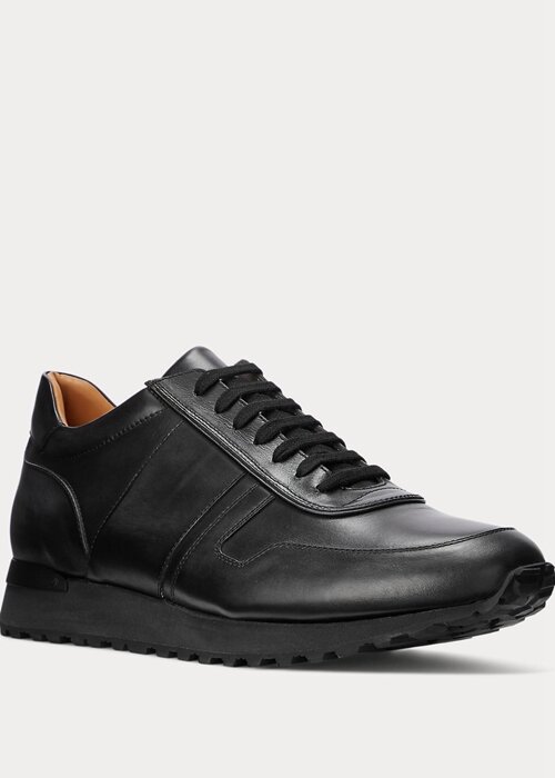 Black Men’s Ralph Lauren Ethan Calfskin Sneakers Black Men’s Ralph Lauren Ethan Calfskin Sneakers