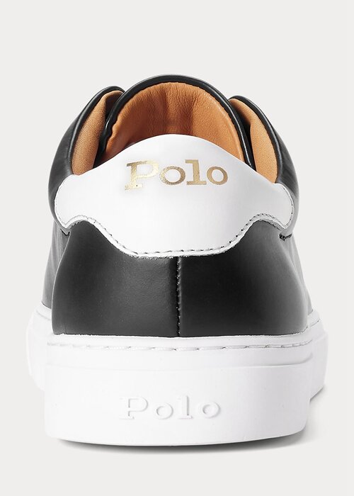 Black Men’s Ralph Lauren Jermain Leather Sneakers Black Men’s Ralph Lauren Jermain Leather Sneakers