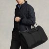 Black Men’s Ralph Lauren Leather-Trim Hybrid Garment Duffle Bags