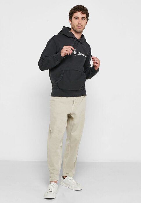 Black Men’s Ralph Lauren Logo Hoodie Black Men’s Ralph Lauren Logo Hoodie