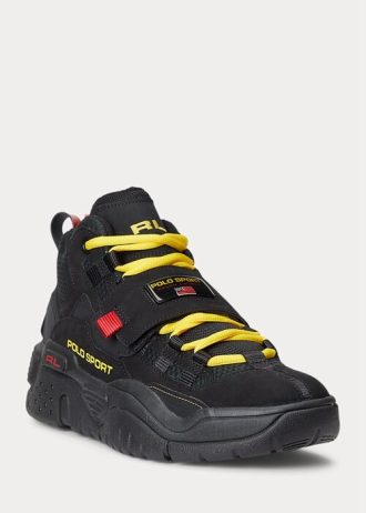 Black Men’s Ralph Lauren PS100 High-Top Sneakers