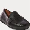 Black Men’s Ralph Lauren Reynold Full-Grain Driver Casual Shoes