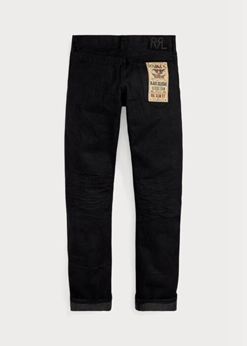 Black Men’s Ralph Lauren Slim Fit Black-on-black Selvedge Jeans Black Men’s Ralph Lauren Slim Fit Black-on-black Selvedge Jeans