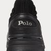 Black Men’s Ralph Lauren Trackster 200II Knit Sneakers Black Men’s Ralph Lauren Trackster 200II Knit Sneakers