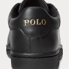 Black Men’s Ralph Lauren Wilton Leather Sneakers Black Men’s Ralph Lauren Wilton Leather Sneakers