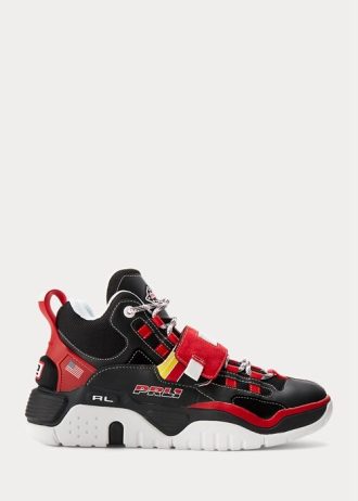 Black / Red Men’s Ralph Lauren PS100 High-Top Sneakers