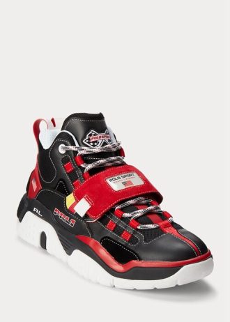 Black / Red Men’s Ralph Lauren PS100 High-Top Sneakers