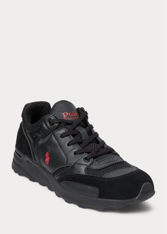 Black / Red Men’s Ralph Lauren Trackster 200 Sneakers