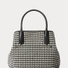 Black/White Houndstooth Women’s Ralph Lauren Houndstooth Medium Bellport Tote Bags