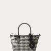 Black/White Houndstooth Women’s Ralph Lauren Houndstooth Mini Bellport Tote Bags