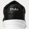 Black / White Men’s Ralph Lauren Heritage Court II Leather Sneakers