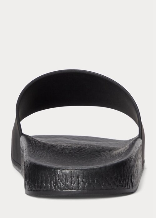 Black / White Men’s Ralph Lauren Logo Slippers Black / White Men’s Ralph Lauren Logo Slippers