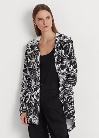Black / White Women’s Ralph Lauren Floral Ripstop Hooded Windbreaker