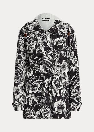 Black / White Women’s Ralph Lauren Floral Ripstop Hooded Windbreaker