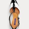 Black / White Women’s Ralph Lauren Haskell Color-Blocked Calfskin Heels