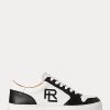 Black / White Women’s Ralph Lauren Jinett Color-Blocked Low-Top Sneakers