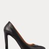 Black Women’s Ralph Lauren Ainsley Calfskin Heels Black Women’s Ralph Lauren Ainsley Calfskin Heels