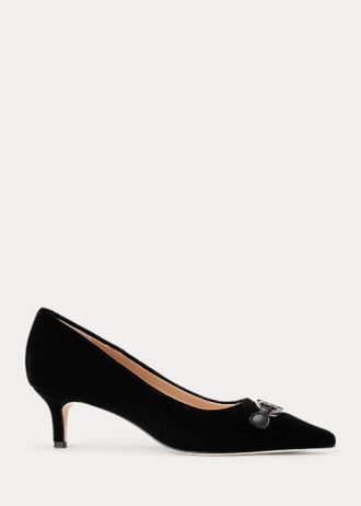 Black Women’s Ralph Lauren Amory Velvet Heels