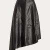 Black Women’s Ralph Lauren Asymmetrical Lambskin Circle Skirts Black Women’s Ralph Lauren Asymmetrical Lambskin Circle Skirts