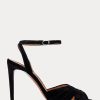 Black Women’s Ralph Lauren Bacall II Velvet Sandals Black Women’s Ralph Lauren Bacall II Velvet Sandals