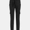 Black Women’s Ralph Lauren Belted Ponte Cargo Pants