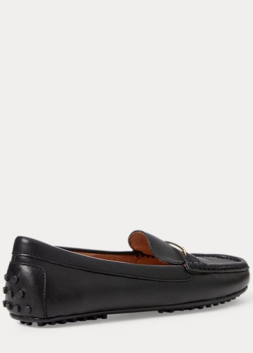 Black Women’s Ralph Lauren Briony Leather Driver Loafers Black Women’s Ralph Lauren Briony Leather Driver Loafers