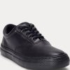 Black Women’s Ralph Lauren Bryn Leather Sneakers Black Women’s Ralph Lauren Bryn Leather Sneakers