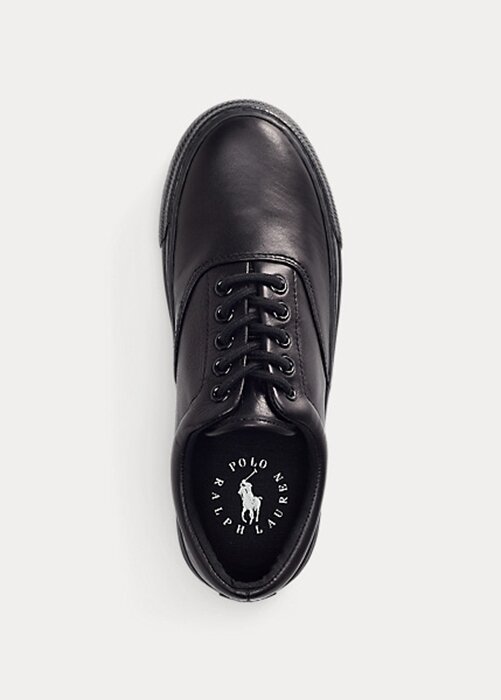 Black Women’s Ralph Lauren Bryn Leather Sneakers Black Women’s Ralph Lauren Bryn Leather Sneakers