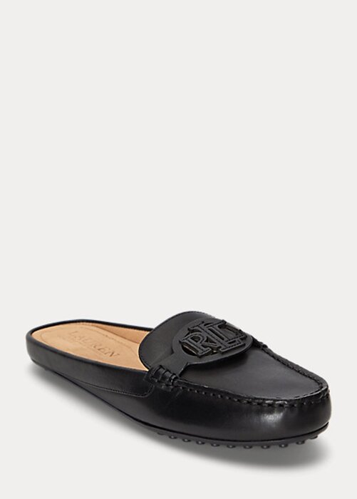 Black Women’s Ralph Lauren Brynn Burnished Leather Driver Flat Shoes Black Women’s Ralph Lauren Brynn Burnished Leather Driver Flat Shoes