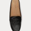 Black Women’s Ralph Lauren Brynn Burnished Leather Driver Flat Shoes Black Women’s Ralph Lauren Brynn Burnished Leather Driver Flat Shoes