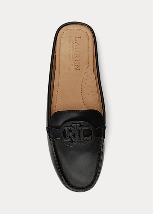 Black Women’s Ralph Lauren Brynn Burnished Leather Driver Flat Shoes Black Women’s Ralph Lauren Brynn Burnished Leather Driver Flat Shoes