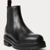 Black Women’s Ralph Lauren Calfskin Lug Chelsea Boots Black Women’s Ralph Lauren Calfskin Lug Chelsea Boots