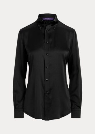 Black Women’s Ralph Lauren Cameron Stretch Mulberry Silk Shirts