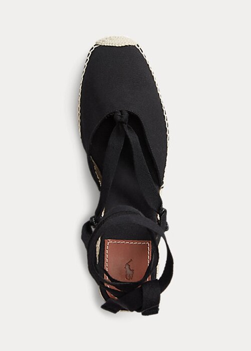 Black Women’s Ralph Lauren Canvas Wedge Espadrille Black Women’s Ralph Lauren Canvas Wedge Espadrille