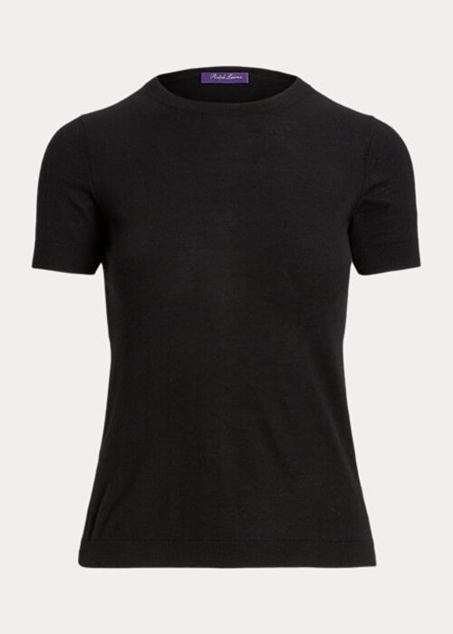 Black Women’s Ralph Lauren Cashmere Jersey Short-Sleeve Sweaters Black Women’s Ralph Lauren Cashmere Jersey Short-Sleeve Sweaters