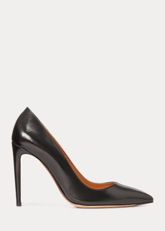Black Women’s Ralph Lauren Celia Calfskin Heels