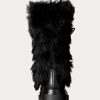 Black Women’s Ralph Lauren Celia Shearling & Burnished Leather Boots Black Women’s Ralph Lauren Celia Shearling & Burnished Leather Boots