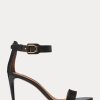 Black Women’s Ralph Lauren Channing Welington Burnished Sandals Black Women’s Ralph Lauren Channing Welington Burnished Sandals