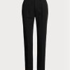 Black Women’s Ralph Lauren Clancy Long Wool Gabardine Pants Black Women’s Ralph Lauren Clancy Long Wool Gabardine Pants