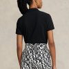 Black Women’s Ralph Lauren Classic Fit Mesh Polo Shirts