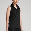 Black Women’s Ralph Lauren Classic Fit Piqué Sleeveless Polo Shirts