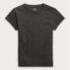 Black Women’s Ralph Lauren Cotton Jersey Crewneck  T Shirts