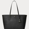 Black Women’s Ralph Lauren Crosshatch Leather Large Clare Tote Bags Black Women’s Ralph Lauren Crosshatch Leather Large Clare Tote Bags