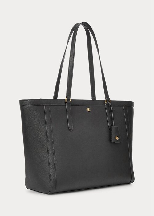 Black Women’s Ralph Lauren Crosshatch Leather Large Clare Tote Bags Black Women’s Ralph Lauren Crosshatch Leather Large Clare Tote Bags