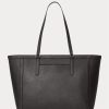 Black Women’s Ralph Lauren Crosshatch Leather Large Clare Tote Bags Black Women’s Ralph Lauren Crosshatch Leather Large Clare Tote Bags