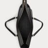 Black Women’s Ralph Lauren Crosshatch Leather Large Clare Tote Bags Black Women’s Ralph Lauren Crosshatch Leather Large Clare Tote Bags