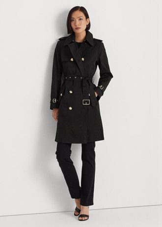 Black Women’s Ralph Lauren Double-breasted Cotton-blend  Coats